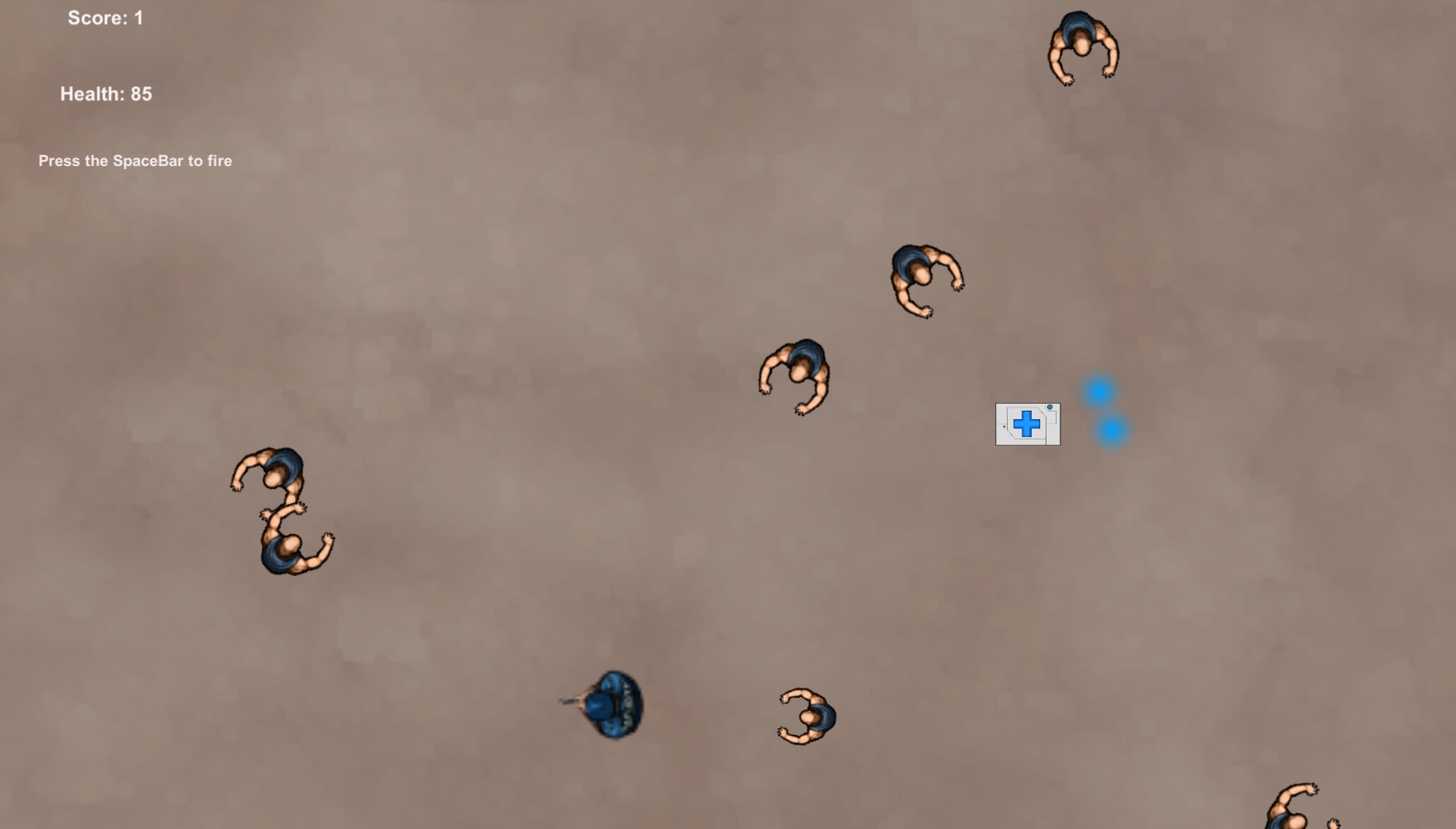 Game Play of the Top Down Shooter Project