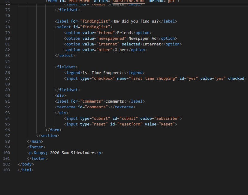 Second half of the Html Code for the Mardi Gras Project